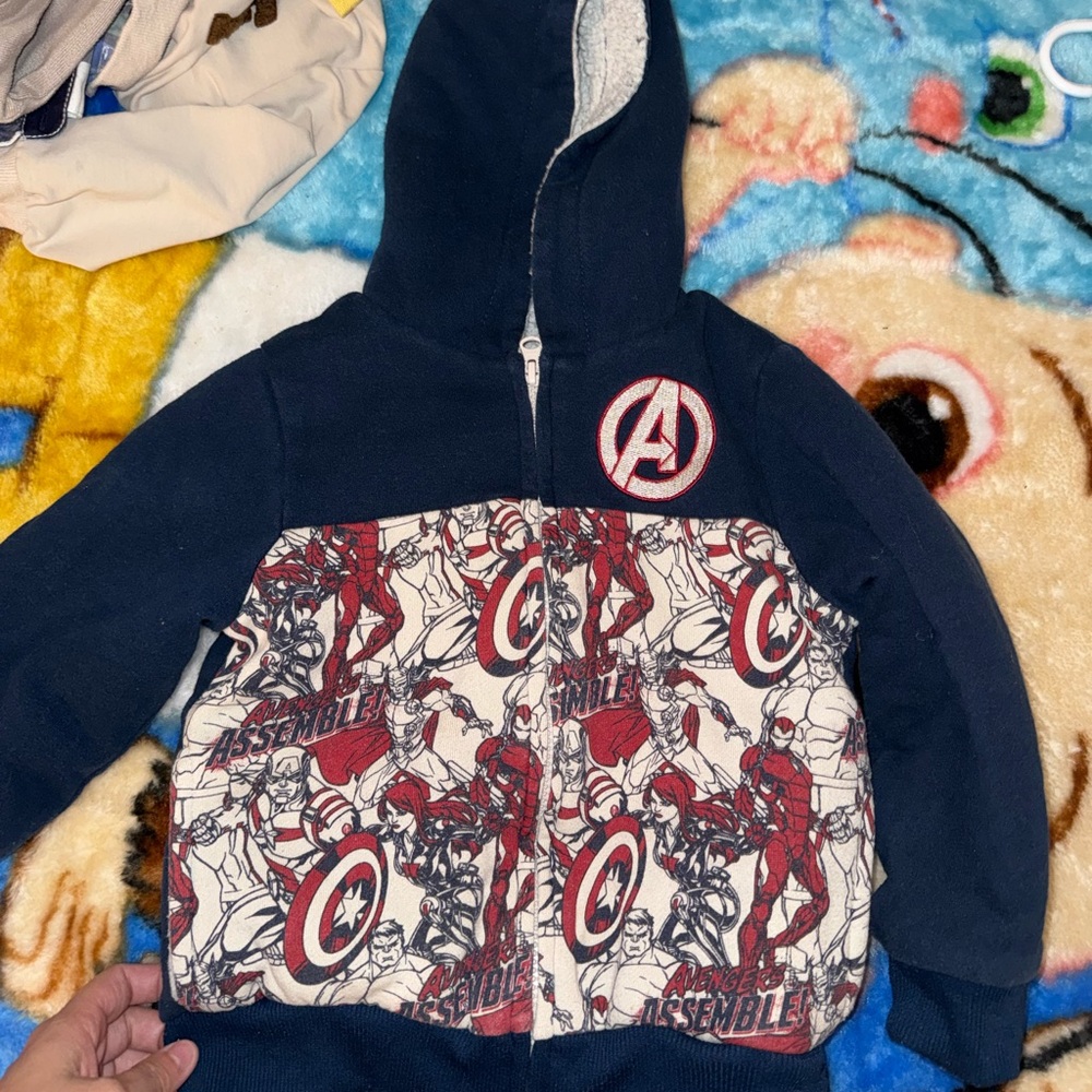 Marvel Navy Jacket with Embroidered Logo